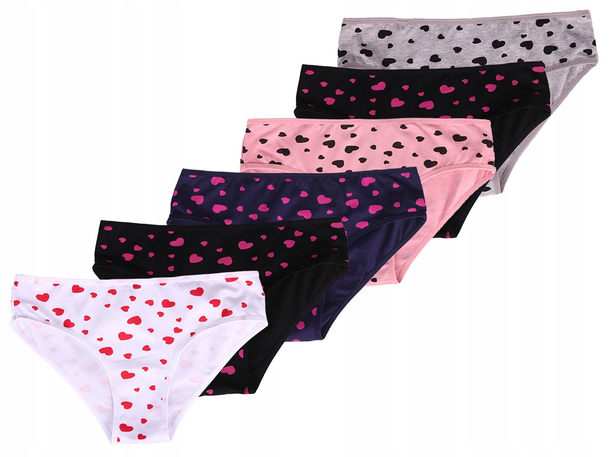 6x FIGI DAMSKIE BAWEŁNIANE ZESTAW SERCA PREMIUM