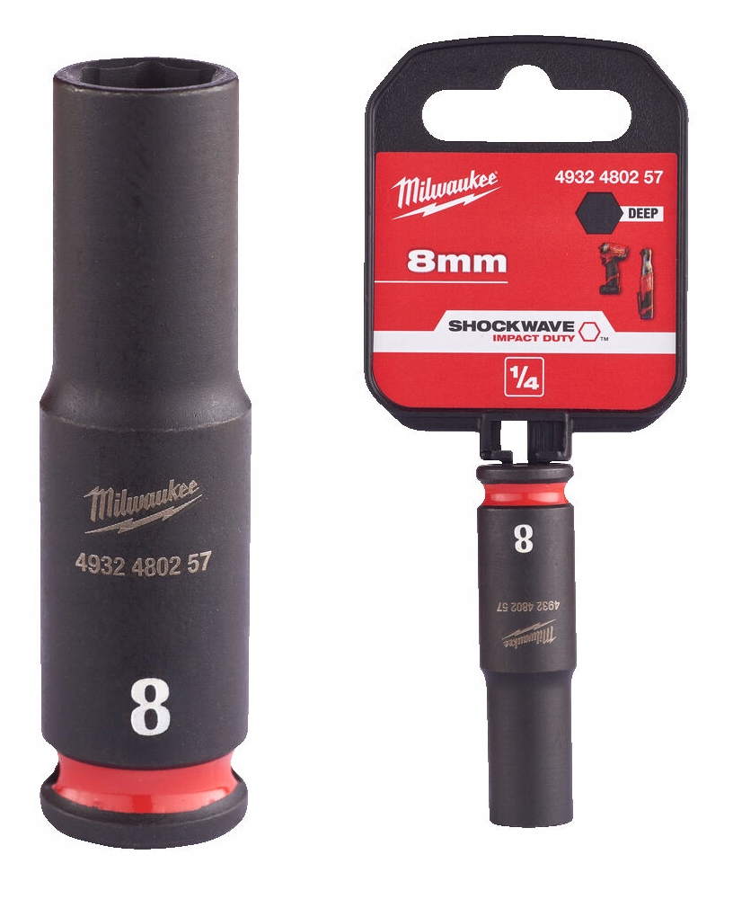 

Nasadka udarowa 8 mm 1/4" długa Milwaukee
