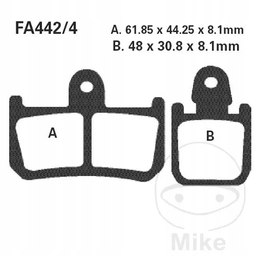 Brzdové doštičky predné Ebc FA442/4HH