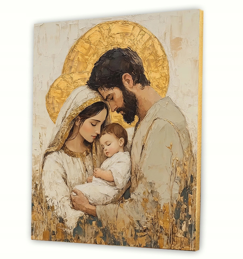 Obraz do obývacího pokoje Svatá rodina na plátně 30x40 cm náboženský dárek #907