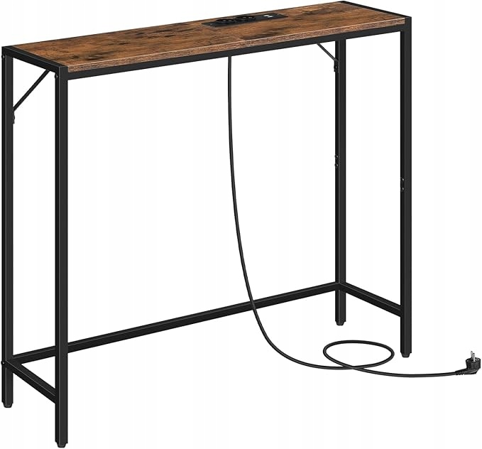 Konzole Mahancris obdélníková 76,2 x 24 x 74 cm, odstíny hnědé