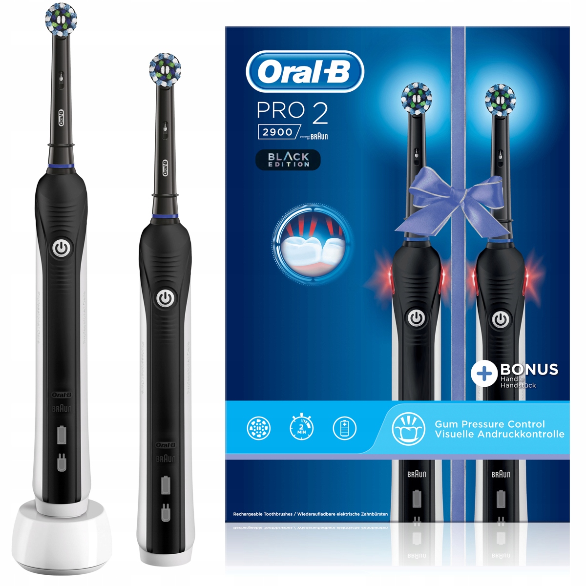 

2x Szczoteczka Elektryczna Oral-b Pro 2 2900 Cross