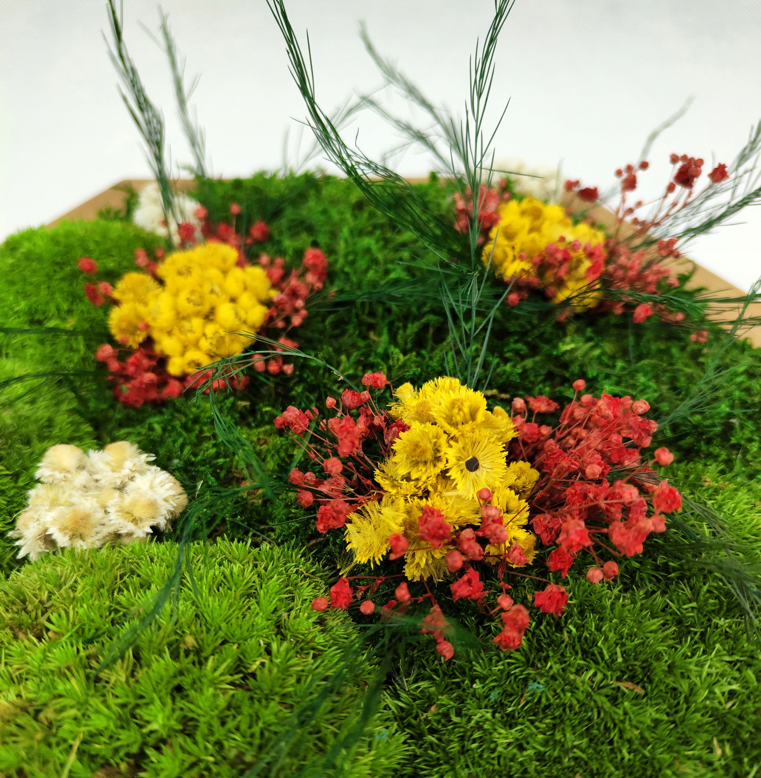 WIOSENNA DEKORACJA Z ROŚLIN STABILIZOWANYCH I MCHU Marka inna