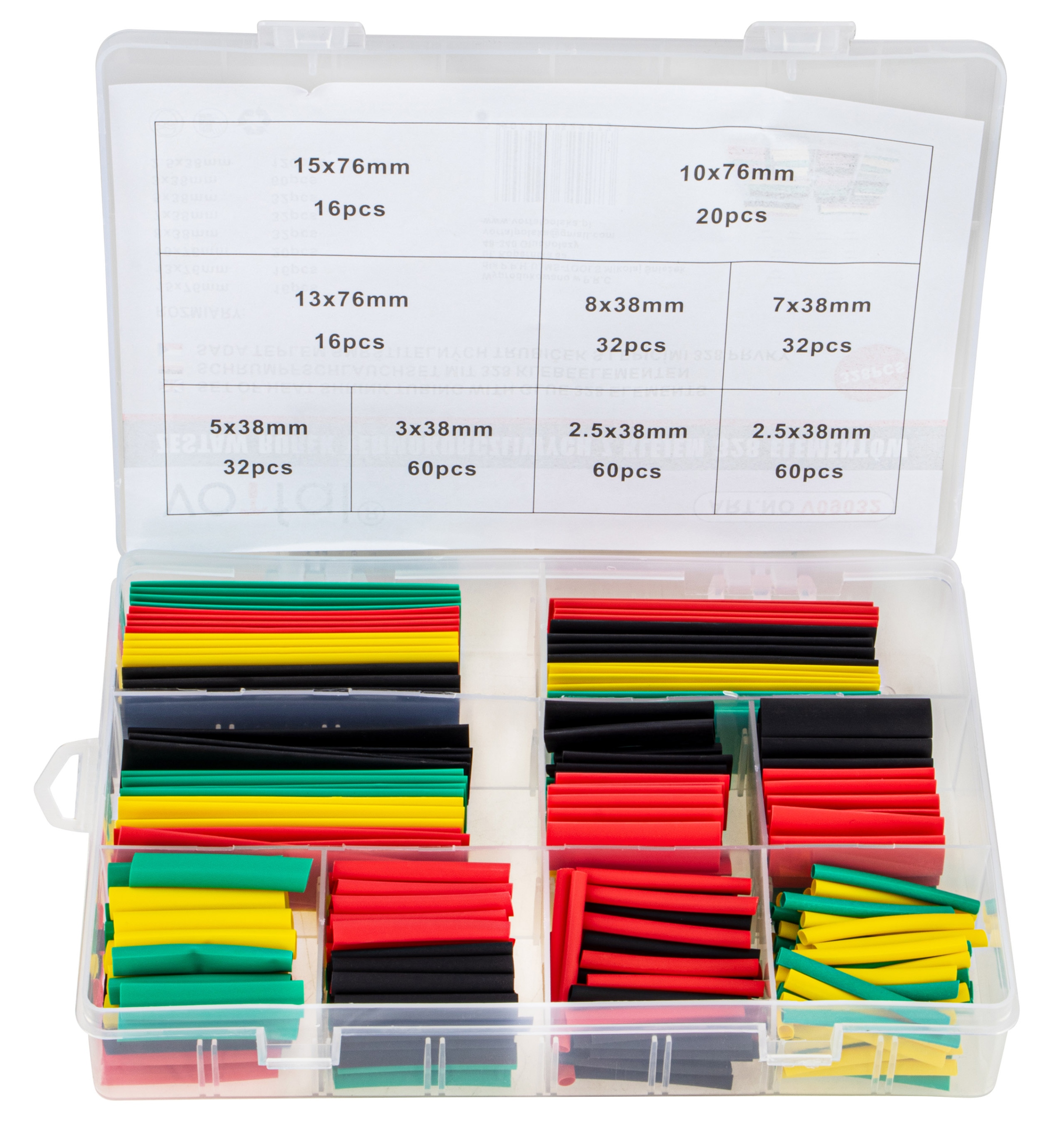 KOSZULKA TERMOKURCZLIWE Z KLEJEM RURKI ZESTAW 328