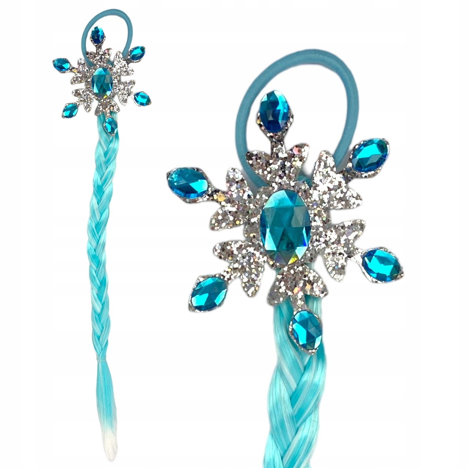 ZESTAW BERŁO KORONA WARKOCZ ombre KOPCIUSZEK CINDERELA KSIĘŻNICZKA ELSA Marka del-sol