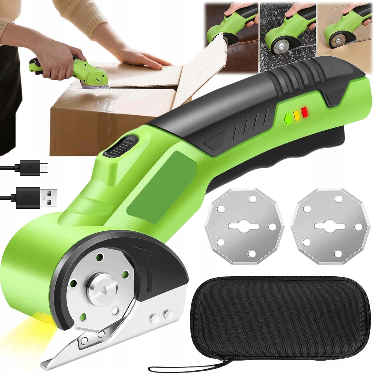 Elektrické Nůžky Na Textil Bezdrátové Univerzální Nůžky 2000MAH