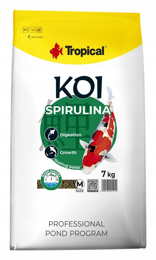 Tropical Koi Spirulina Pellet Size M 7kg