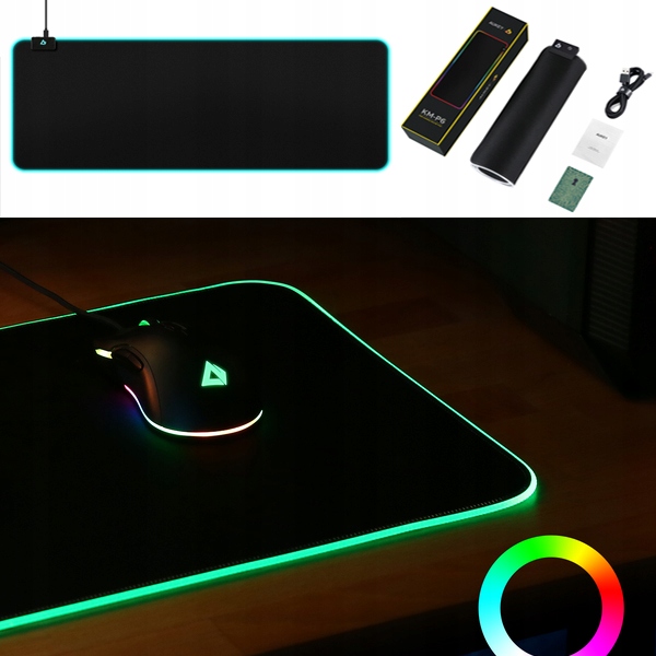 

Duża Podkładka Pod Mysz 80x30 Podświetlana Rgb