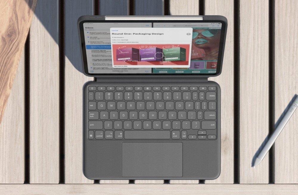 Etui na iPad Pro LOGITECH Combo Touch Szary Klawiatura Interfejs urządzenia Smart Connector