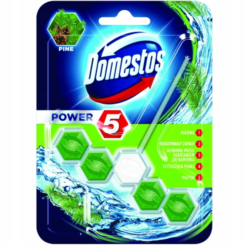 

Domestos Power 5 Zawieszka toaletowa 55g leśna