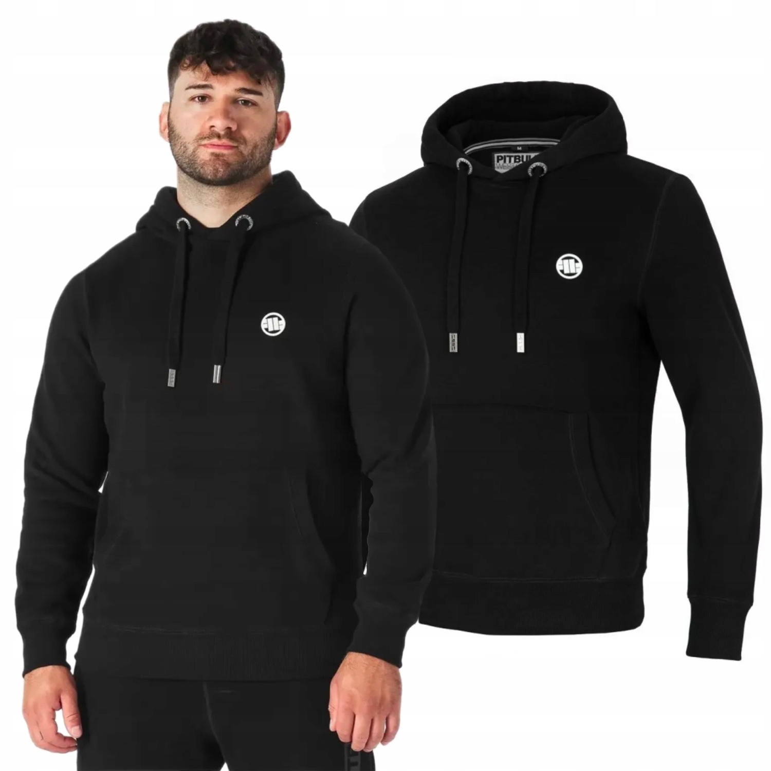 Mikina s kapucí Pitbull New Brushed Fleece Group Small Logo Black XL