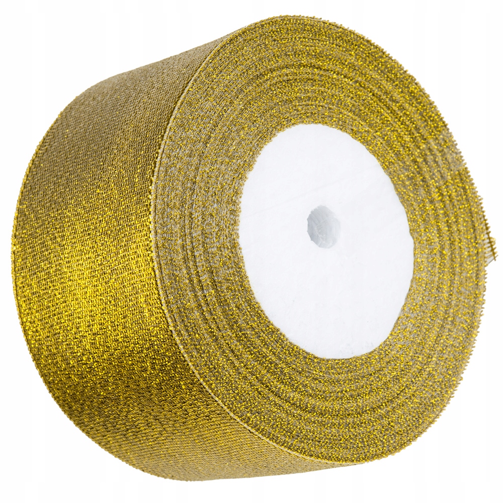 

Wstążka Tasiemka Brokatowa 50mm/22m Złota