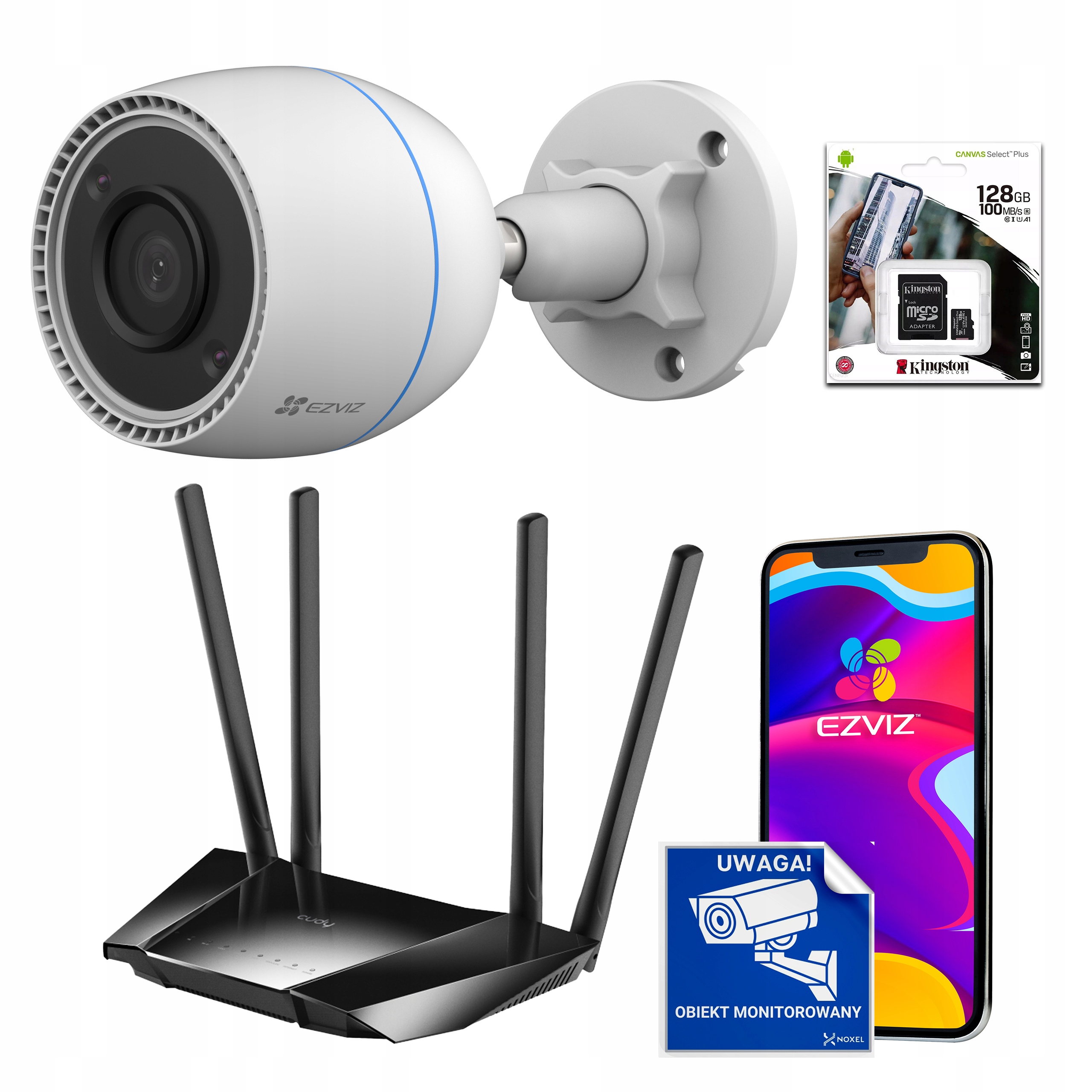 Sada pro monitorování Ezviz Monitorování Ezviz WiFi Router na Sim kartu
