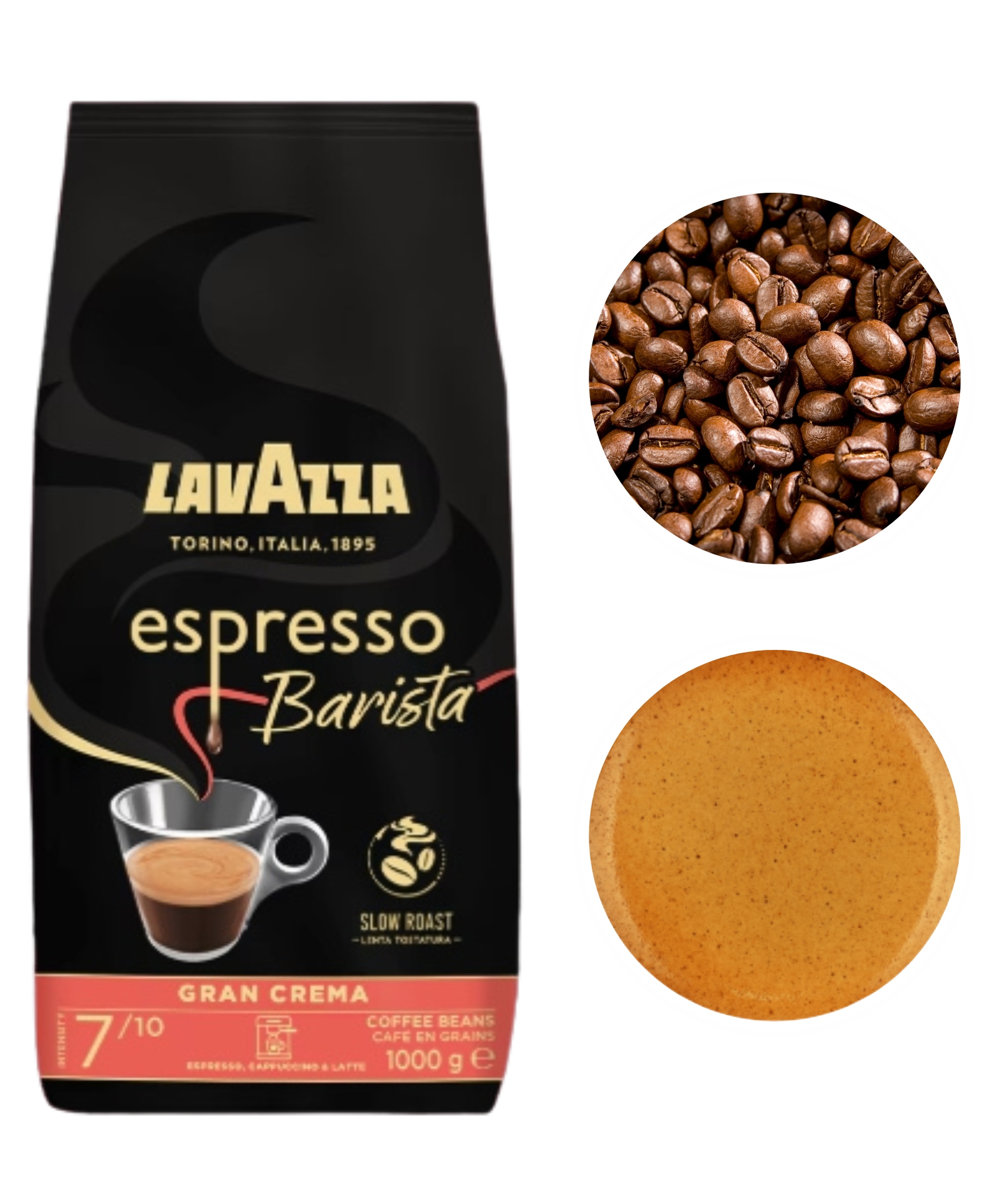 Lavazza Gran Crema espresso kawa ziarnista średnia palona włoska 1kg