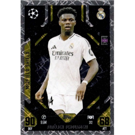 Topps Match Attax Extra 2025 Midfield Shield 312 Tchouameni Real Madryt