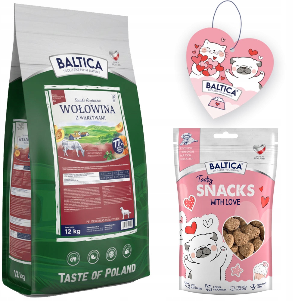 Levně Baltica Příchutě Regionů Hovězí Maso Se Zeleninou XL 12 kg Pro Velká Plemena