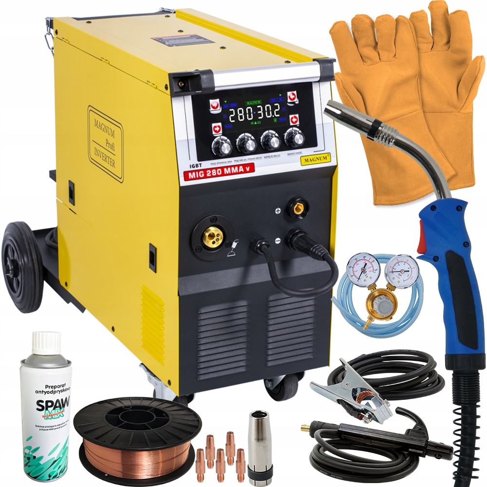 Зварювальний апарат 2в1 migomat MIG 280 a MMA MAG 400В комплект