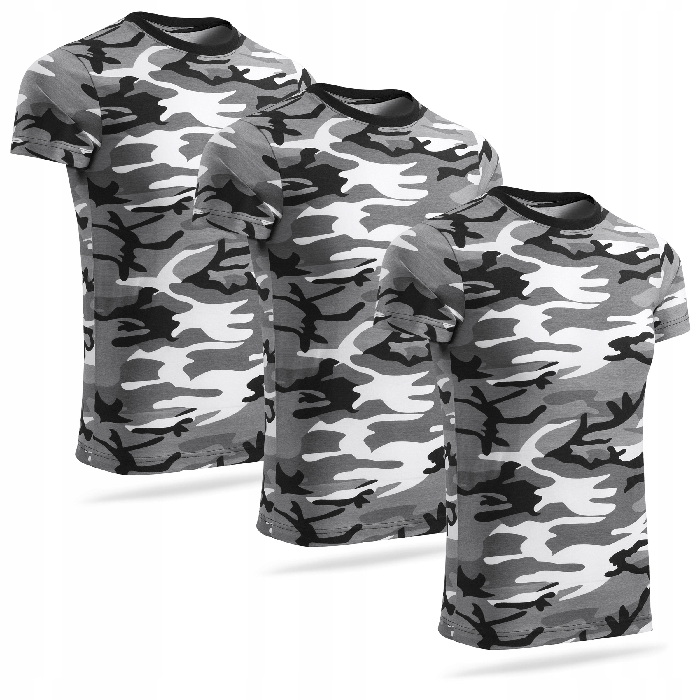 Sada 3 kusů vojenských pánských triček 100% bavlna – urban camo vel S