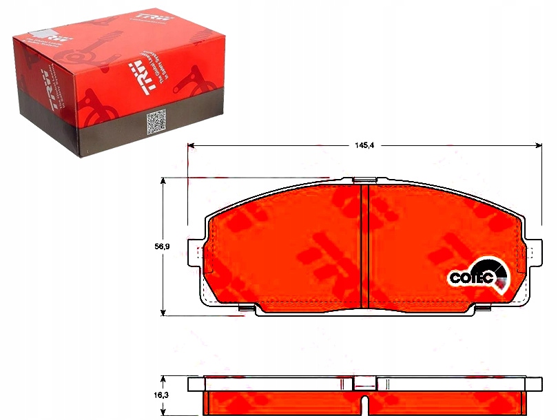 Brzdové Destičky Toyota Přední Hi-ace Trw