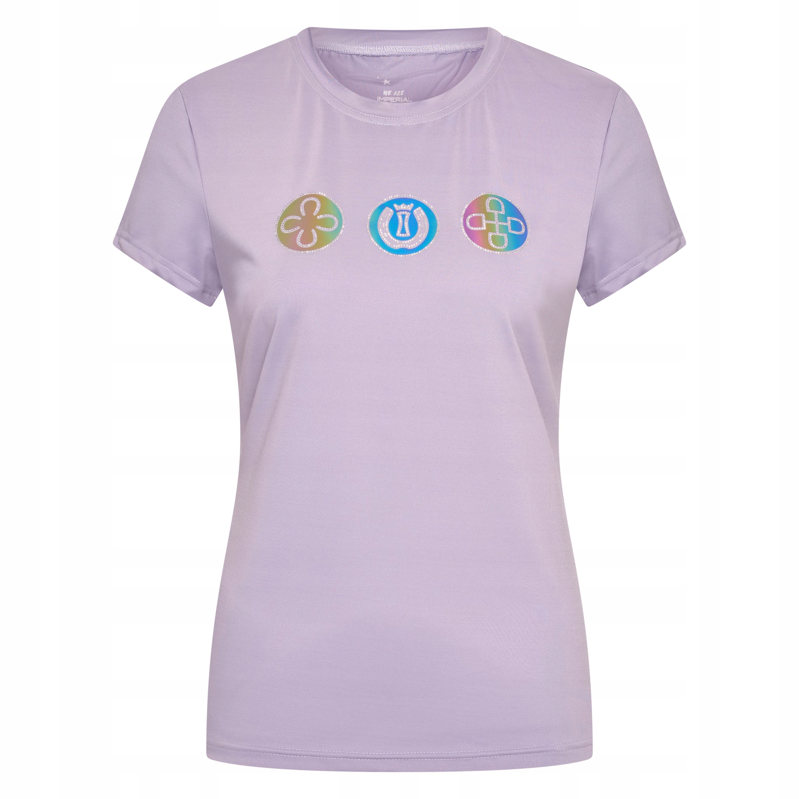 Koszulka jeździecka damska Imperial Riding Holographics 26SS fioletowa S