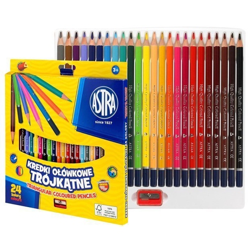 

Kredki Ołówkowe Trójkątne 24 Astra