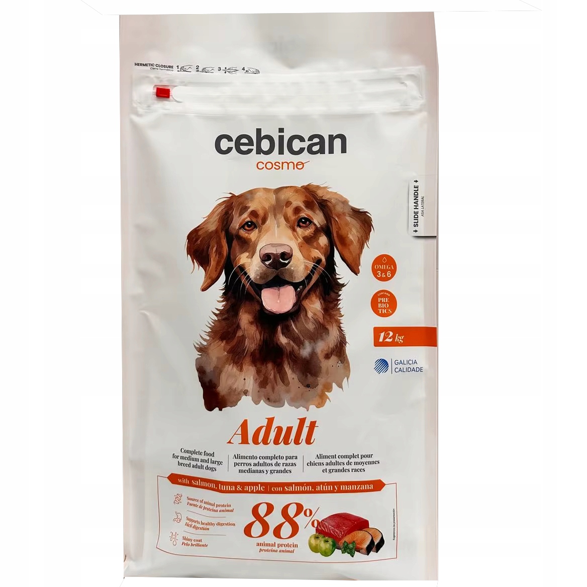 Levně Cebican Cosmo premium s lososem pro dospělé psy 12 kg