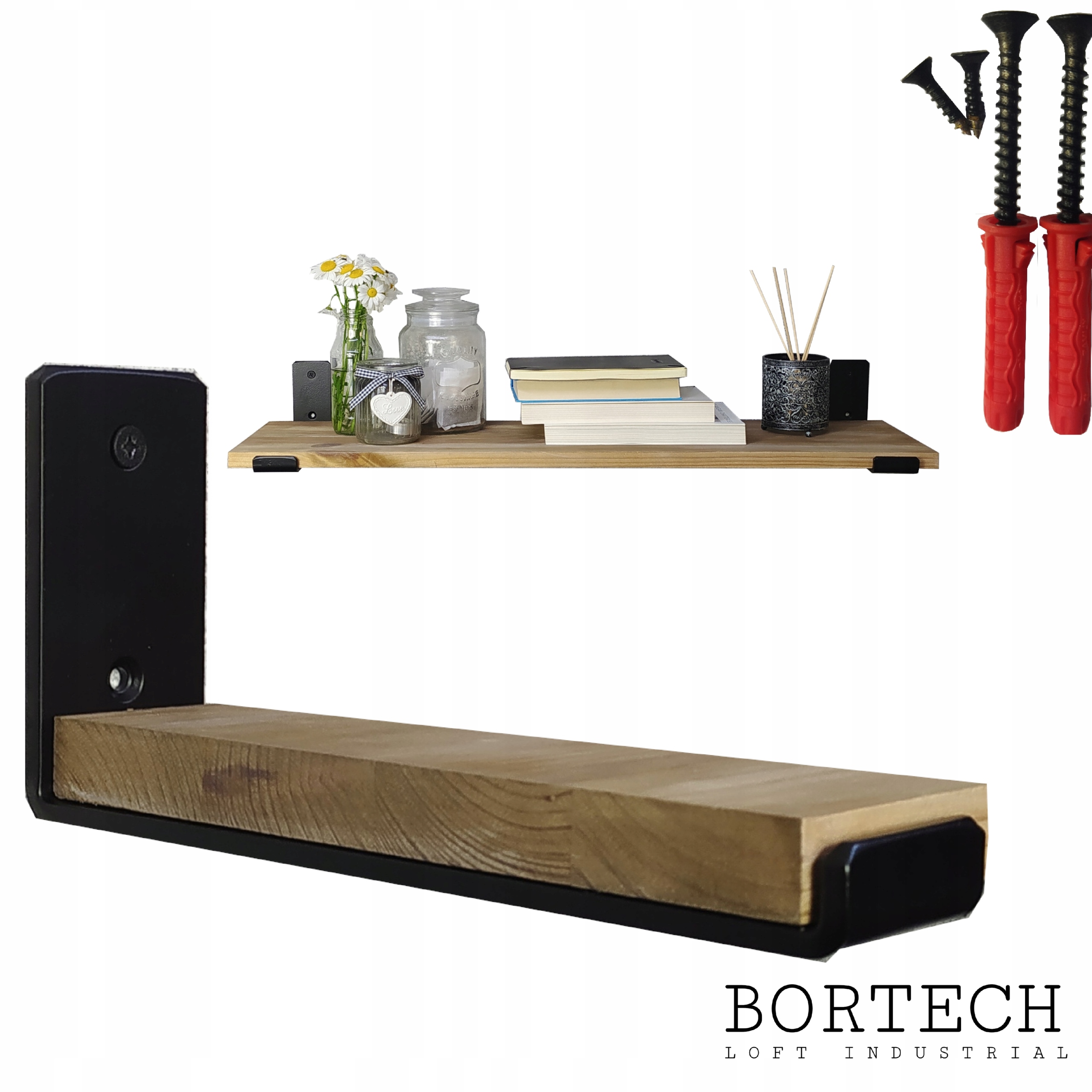 

Wspornik podpórka uchwyt półki loft 25cm pł. 5 cm