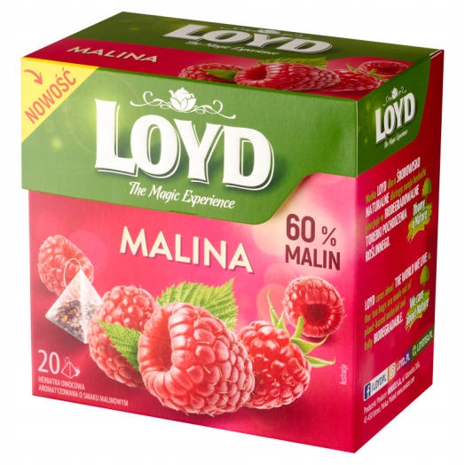 Levně Loyd Tea Čaj Malina 20 sáčků ex.