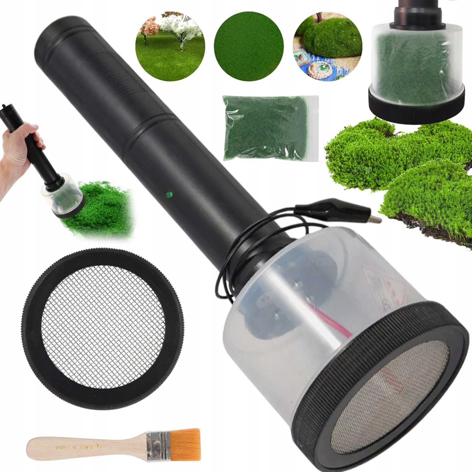Elektrostatický Vločkovací Stroj S Mřížkou Pro Makety Diy