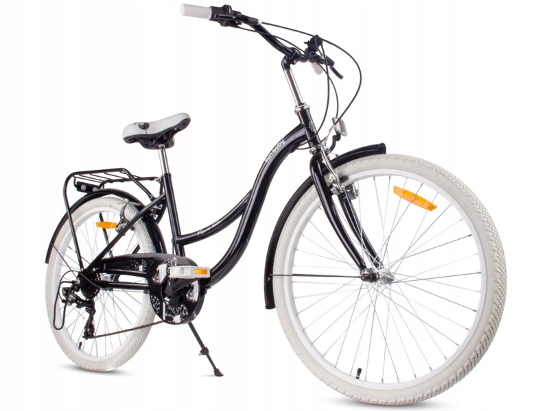 Rower młodzieżowy Sun Baby Flower Bike 24 cali dla dziewczynki Czarny