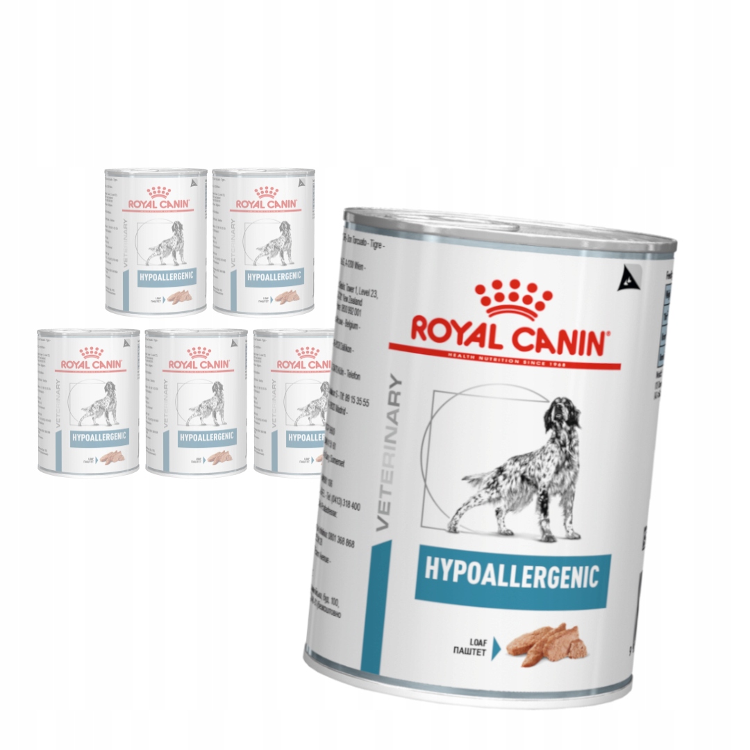 Royal Canin Veterinary Hypoallergenic 6x400g Mokra Karma Pasztet Dla Psa