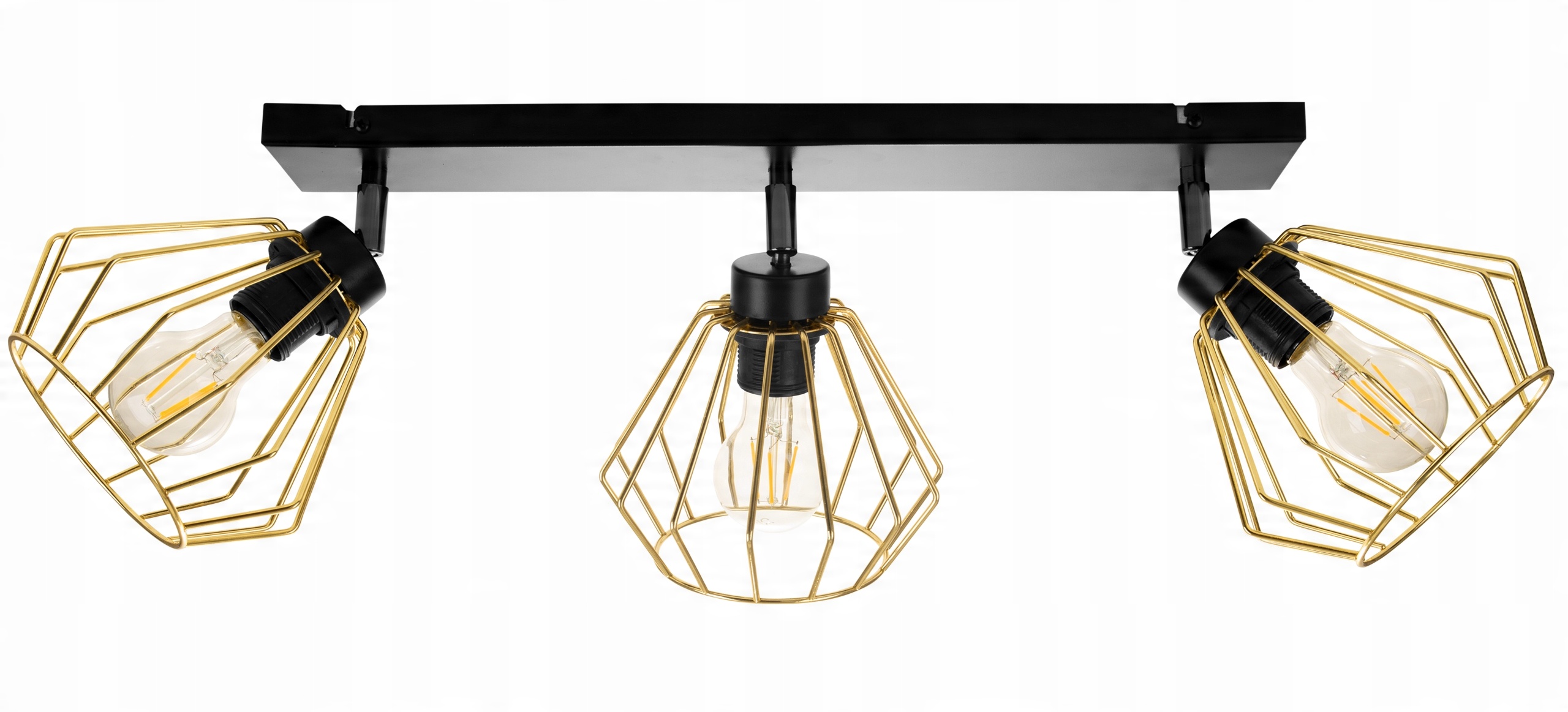 

Lampa Wisząca Sufitowa Żyrandol Złota Plafon Led