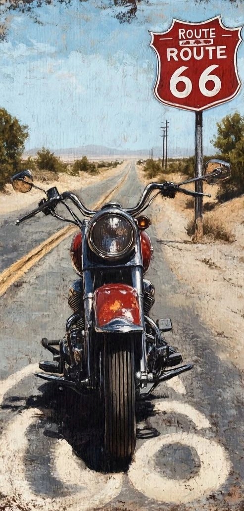Motocyklový Ručník Route 66 Obrovský Plážový Ručník Pro Motorkáře 90x180