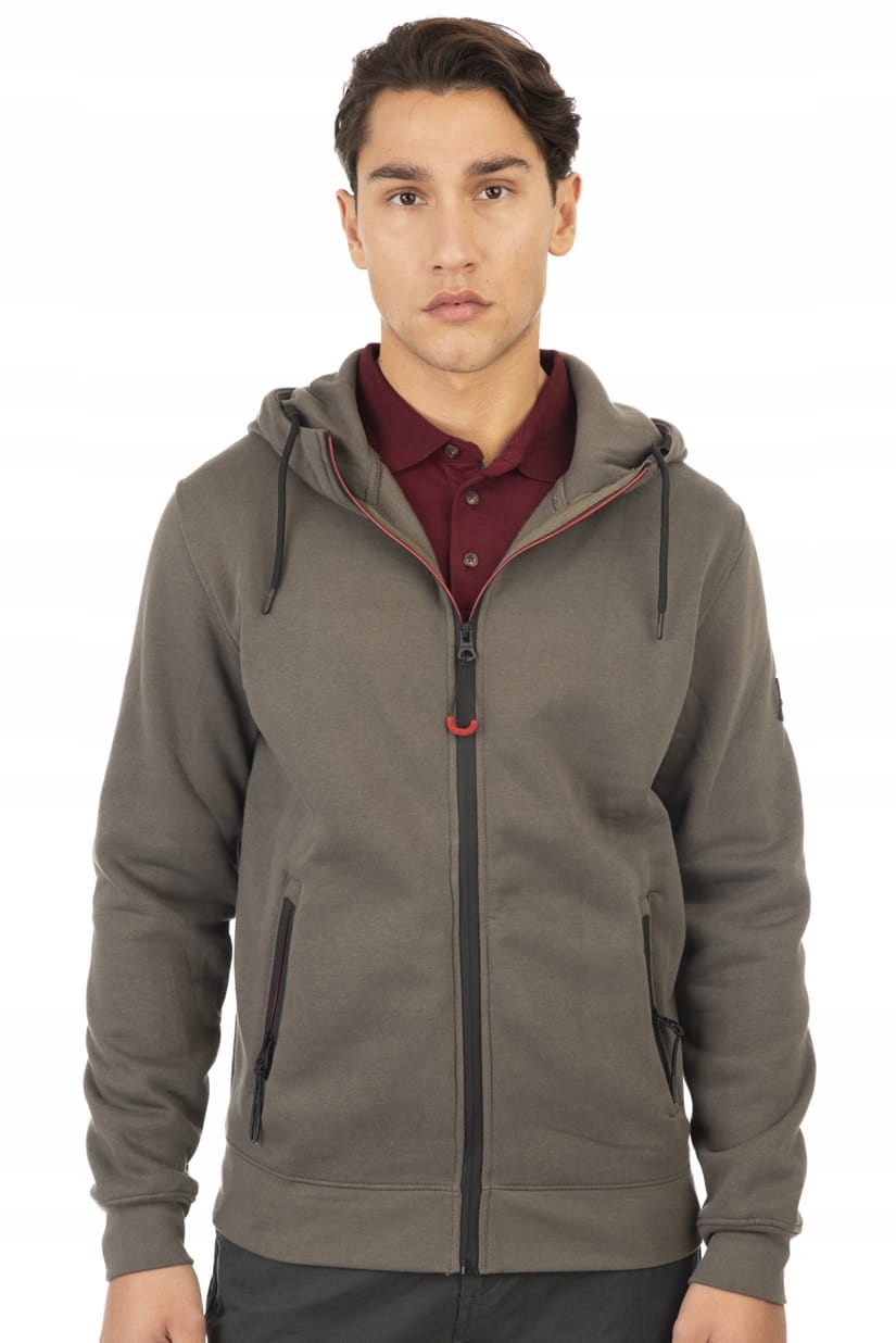 Velká Pánská Mikina Khaki MTOP-1001 Double