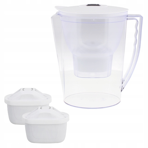 Dzbanek Filtrujący Wodę Karafka Na Wodę 2,3 L Czysta Woda Zestaw 3 Wkładów