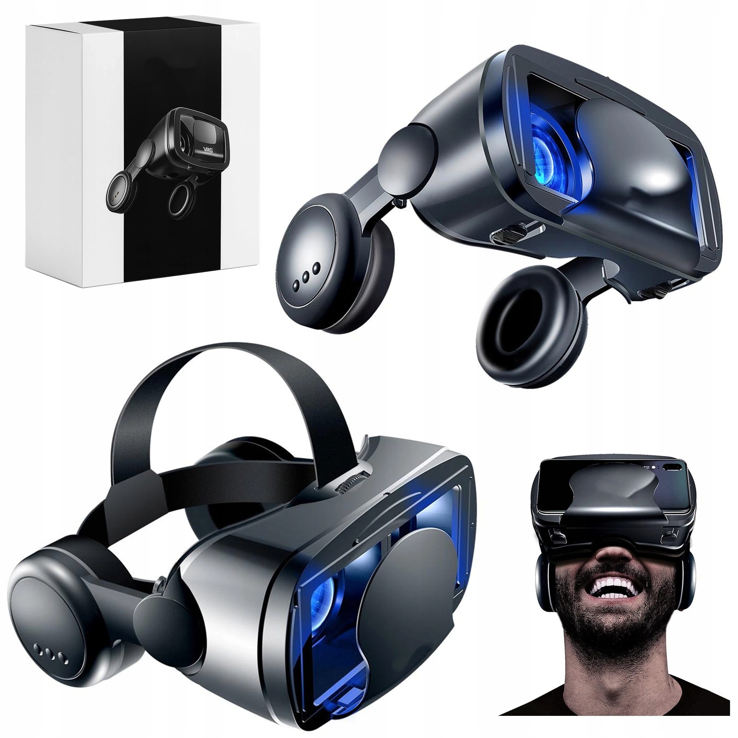 Zestaw Okulary Vr gogle 3D do telefonu Android iOS+ Pilot Bluetooth