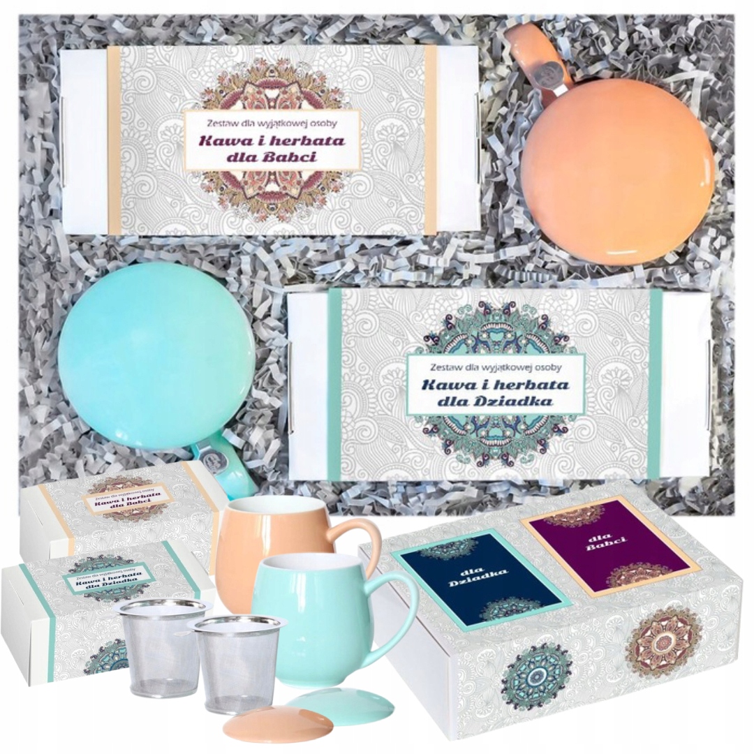 Levně Dárek Ke Den Prarodičů Velká Krabička Prémiové Sady Na Kávu A Čaj
