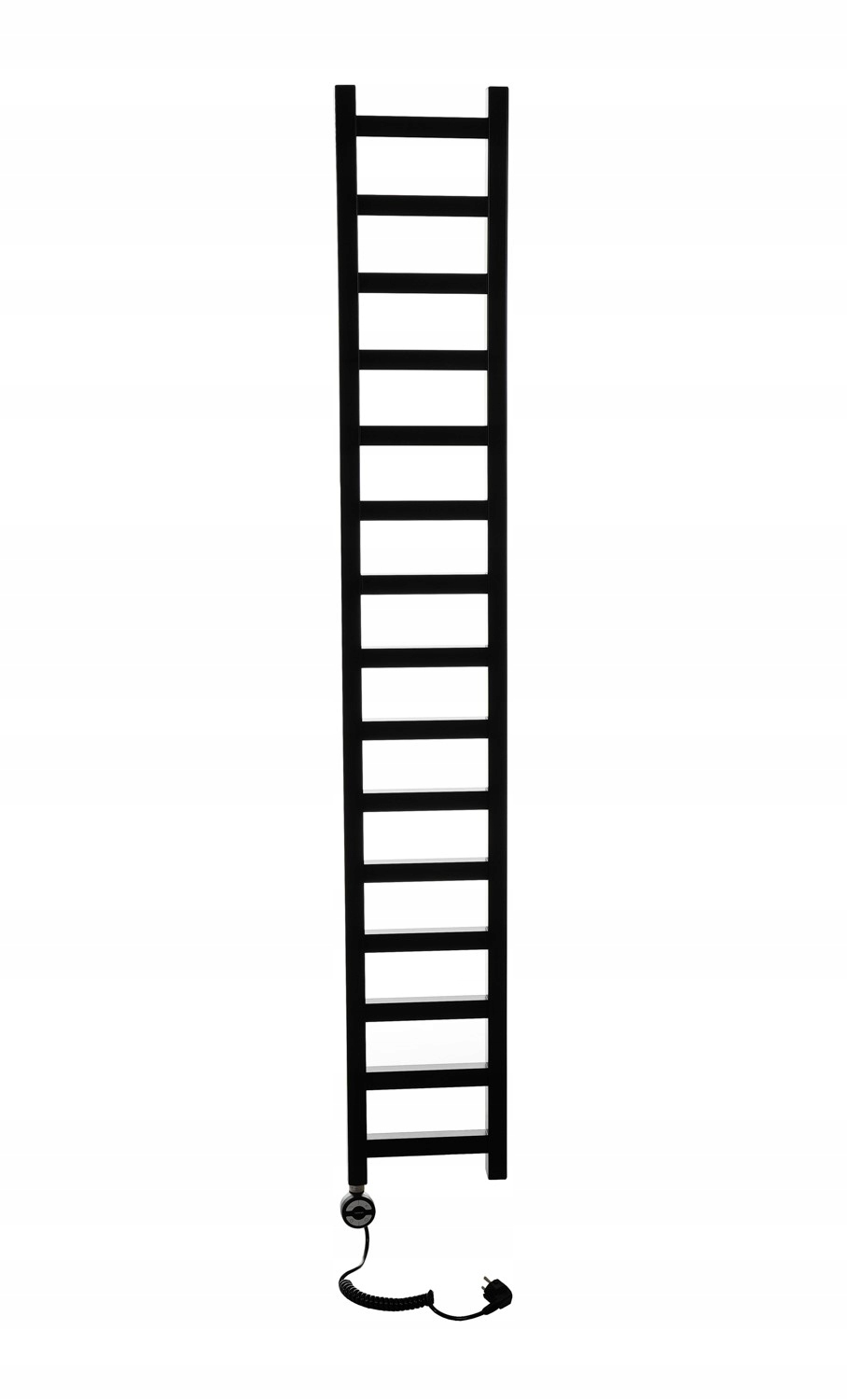 Elektrický kúpeľňový radiátor Dekoratívny 800 W Časovač Orchid úzky Čierny