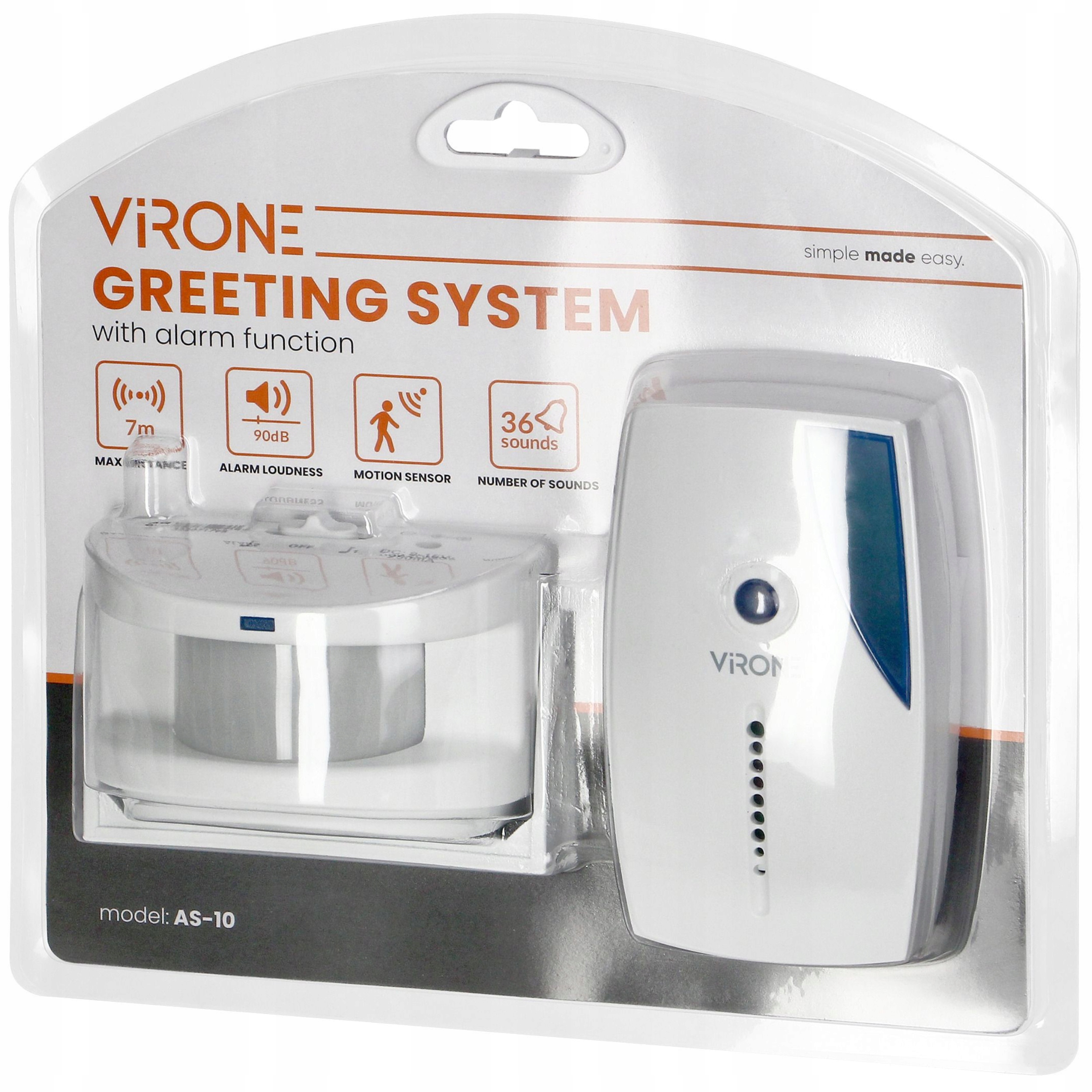 ALARM SYGNALIZATOR WEJŚCIA CZUJNIK RUCHU DZWONEK Marka Virone