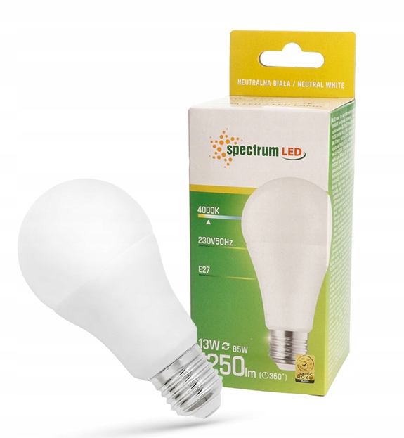 

Żarówka Led E27 13W=90W neutral WOJ14102 Spectrum