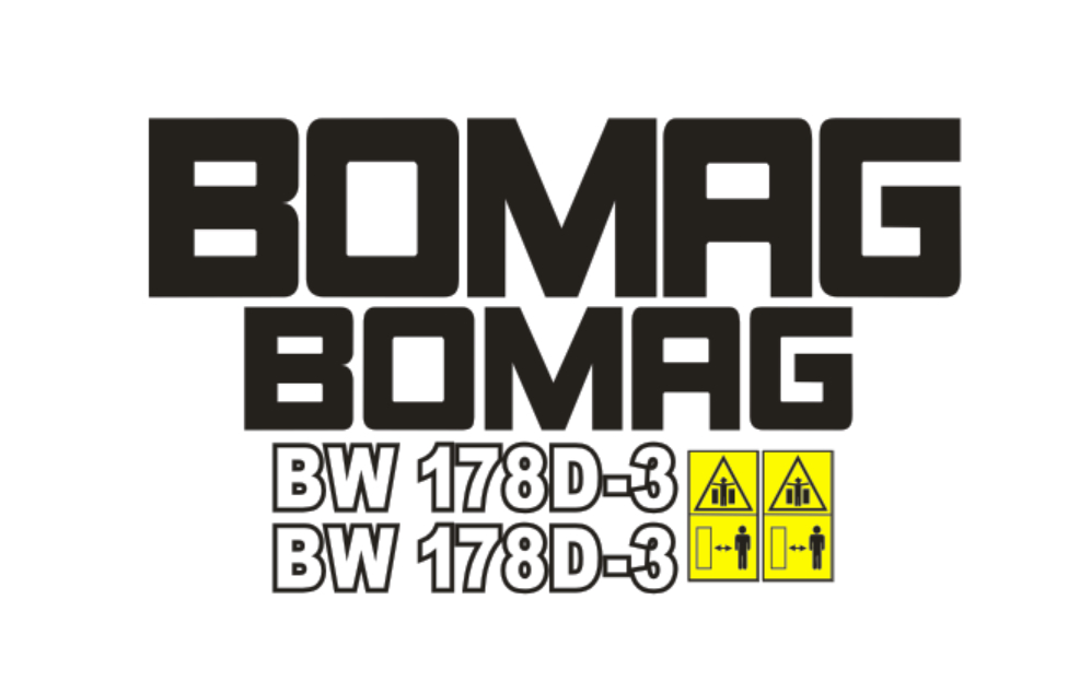 Samolepky s lepením Bomag BW178D-3