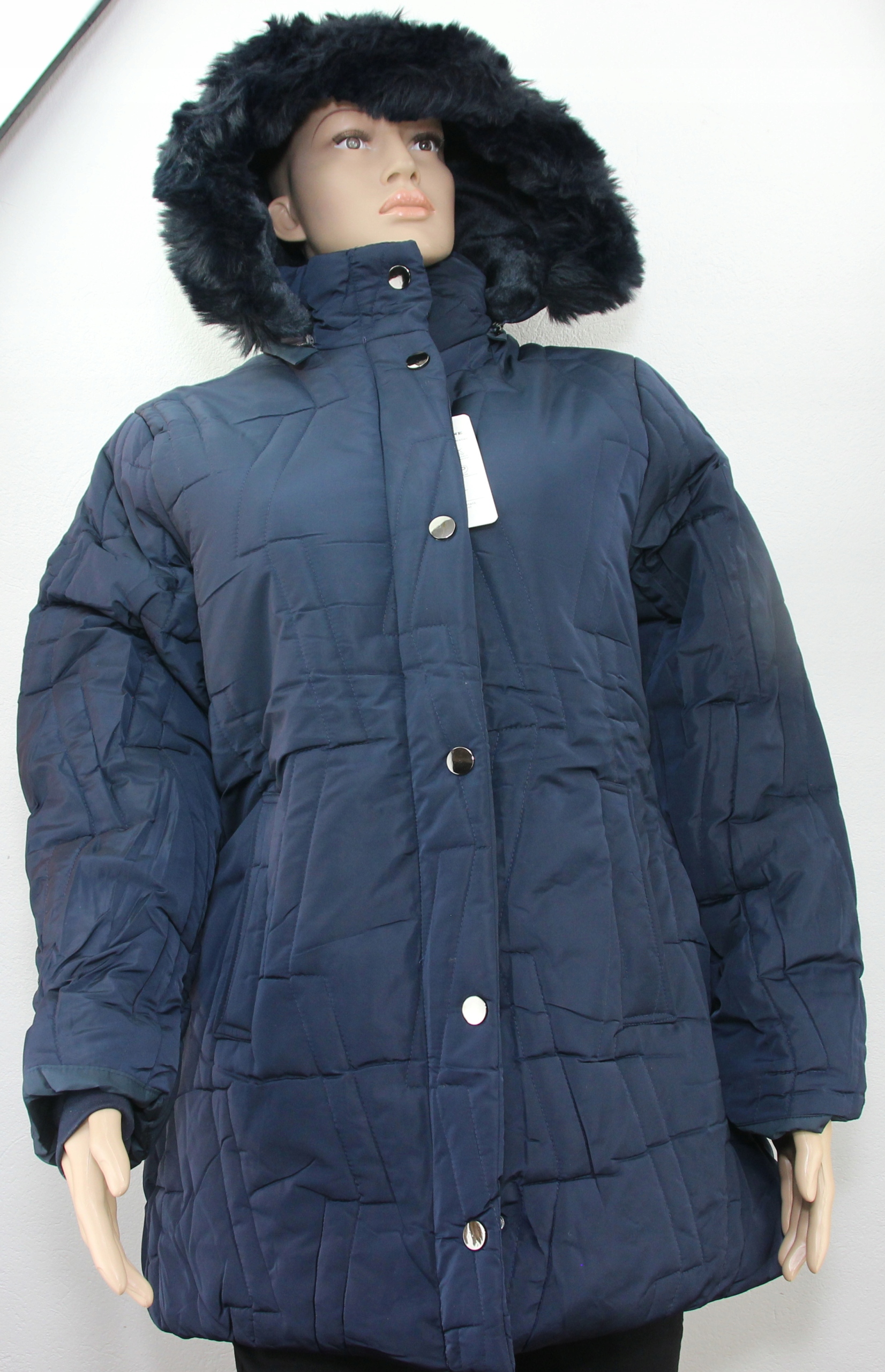 Zimní bunda dámská, zateplená, roztahovací, modrá, velikost XL