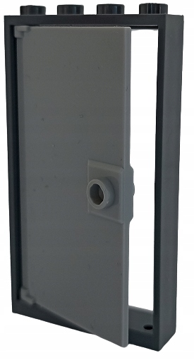 

Lego Rama c szary drzwi j szary 1x4x6 60596 60616