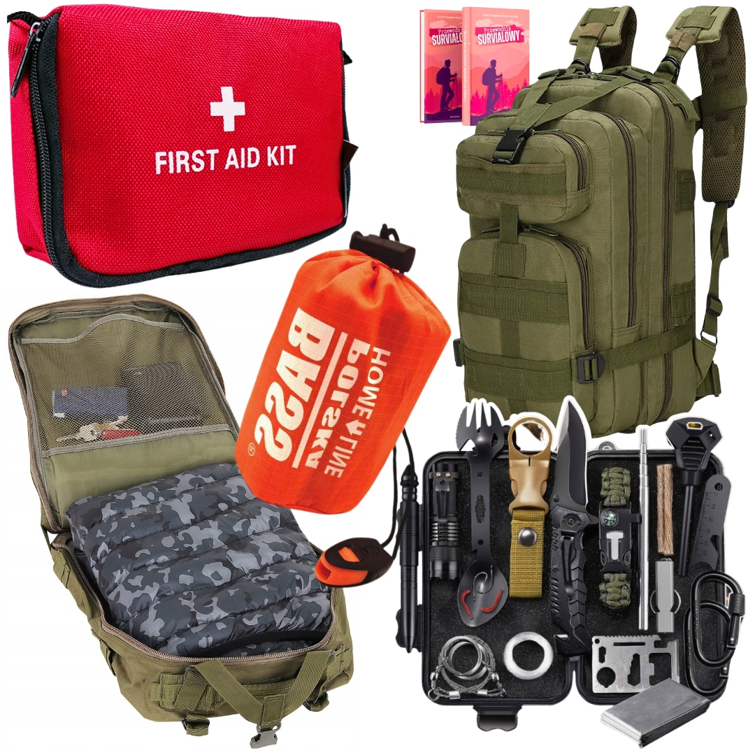 Kompletny Zestaw Gotowy Survival Kit Przetrwania 4w1 Idealny