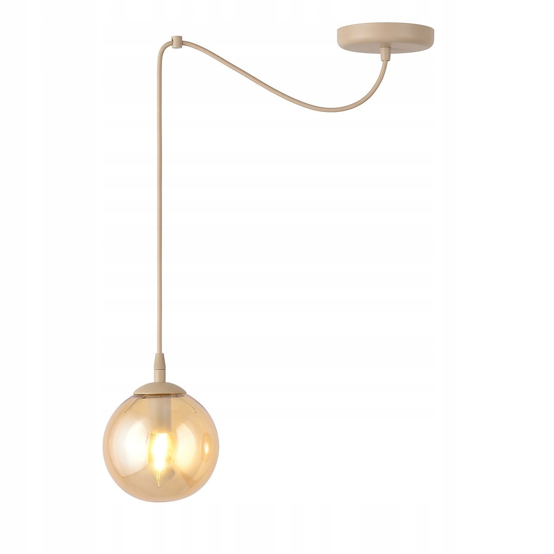 Stropní svítidlo Gigi 1 Mokka Amber, skleněné stínítko, E14
