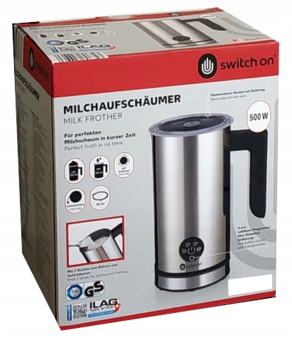 Spieniacz do mleka elektryczny Switch On z regulacją temperatury 500 W