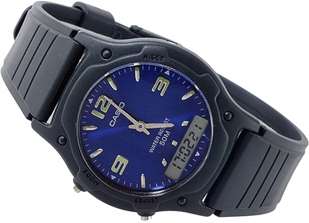 

Zegarek Męski Casio AW-49HE-2A Alarm Combo +puszka