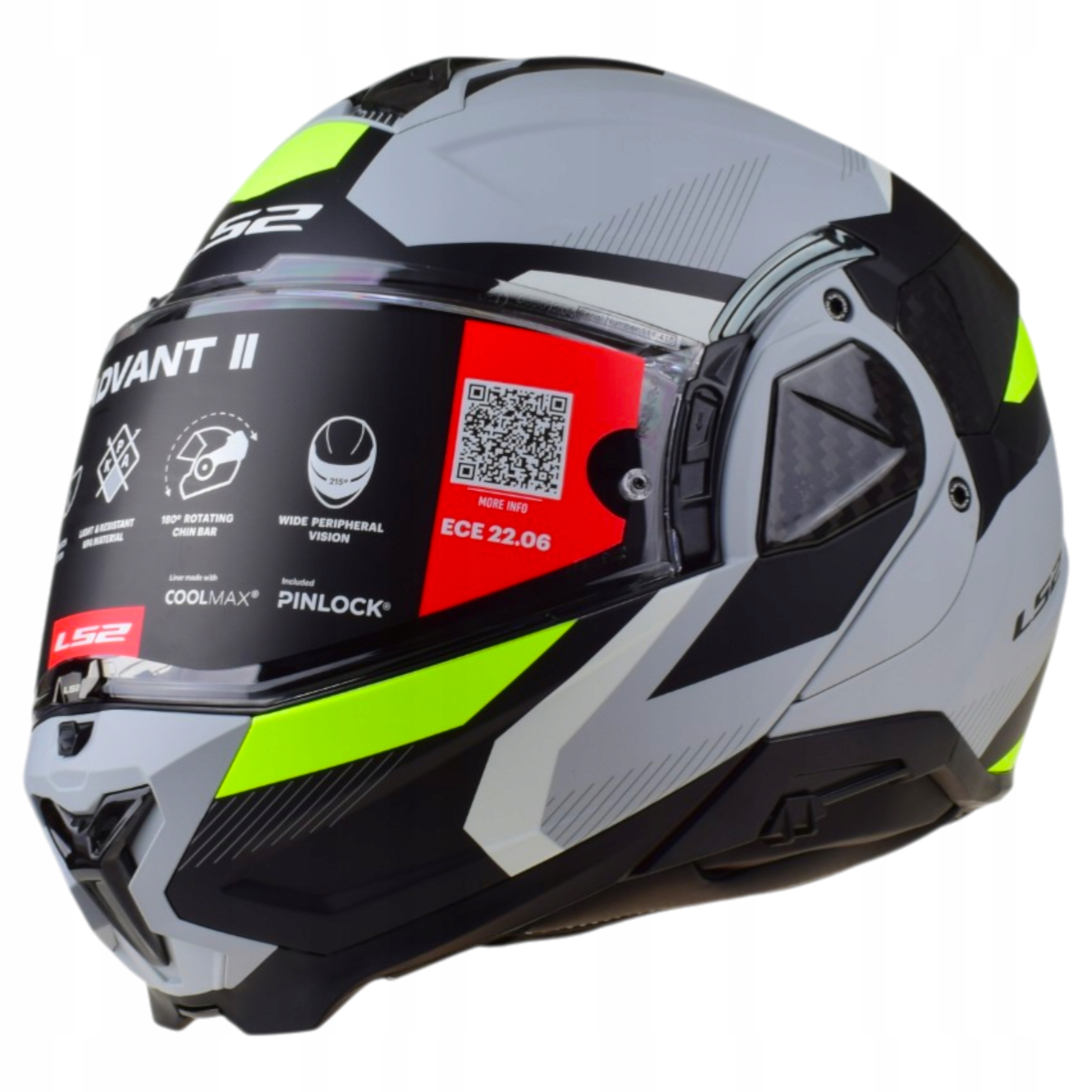 Kask szczękowy LS2 FF910 Advant II Triple Matt Grey H-v Pinlock rozm. L