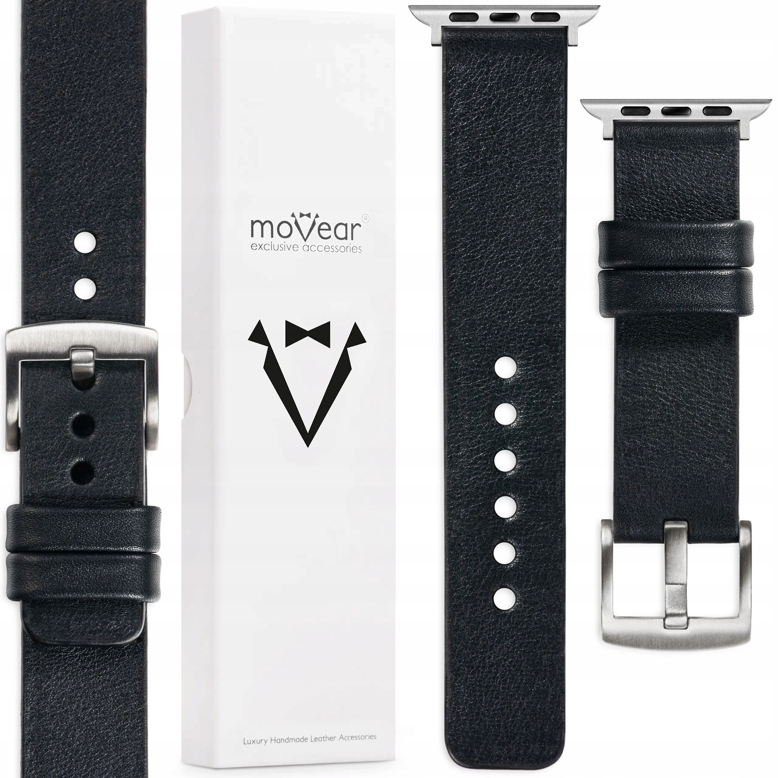 Kožený řemínek pro Apple Watch 10 9 8 7 6 5 Se 42-40 mm Polský Movear