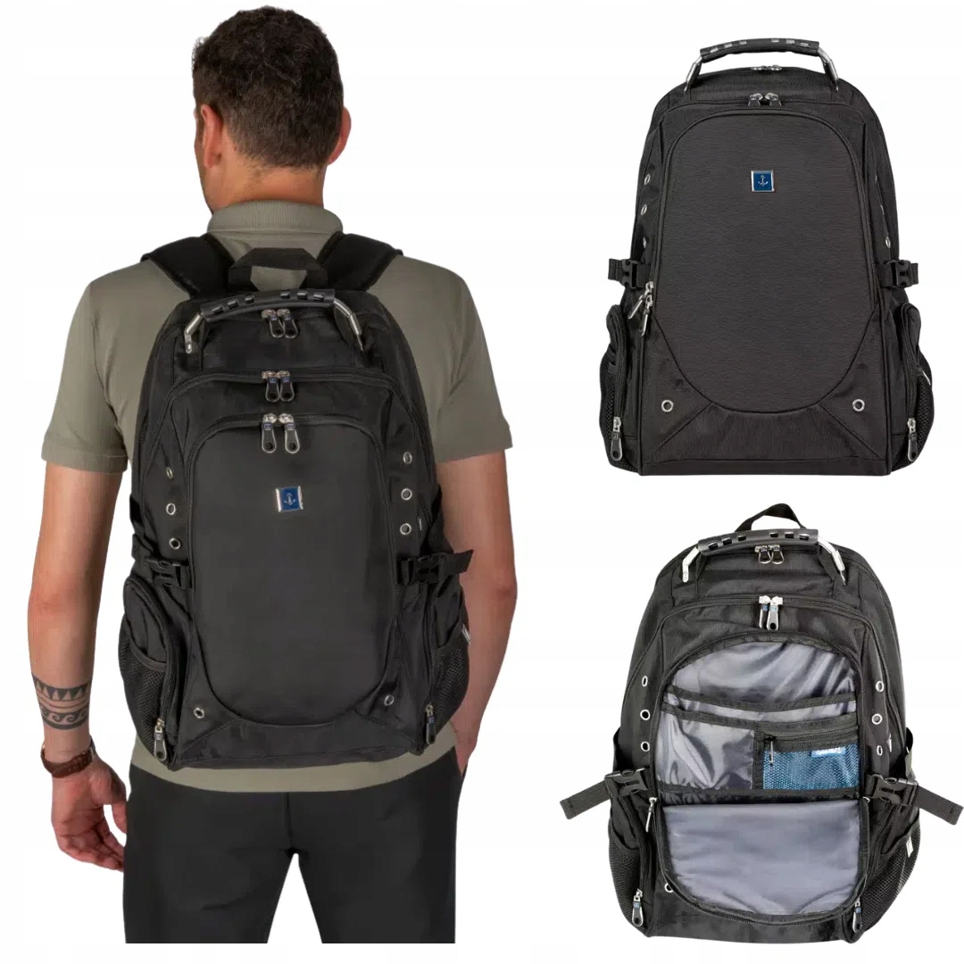 Batoh 50x33x19 do letadla 45L cestovní příruční zavazadlo černý